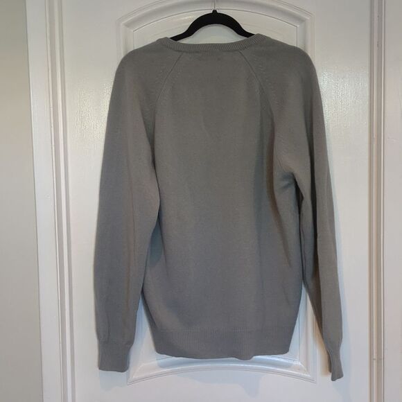 Patrick James Classic Soft Lambs Wool Sweater V-Neck, Blue, Warm - Picture 2 of 6